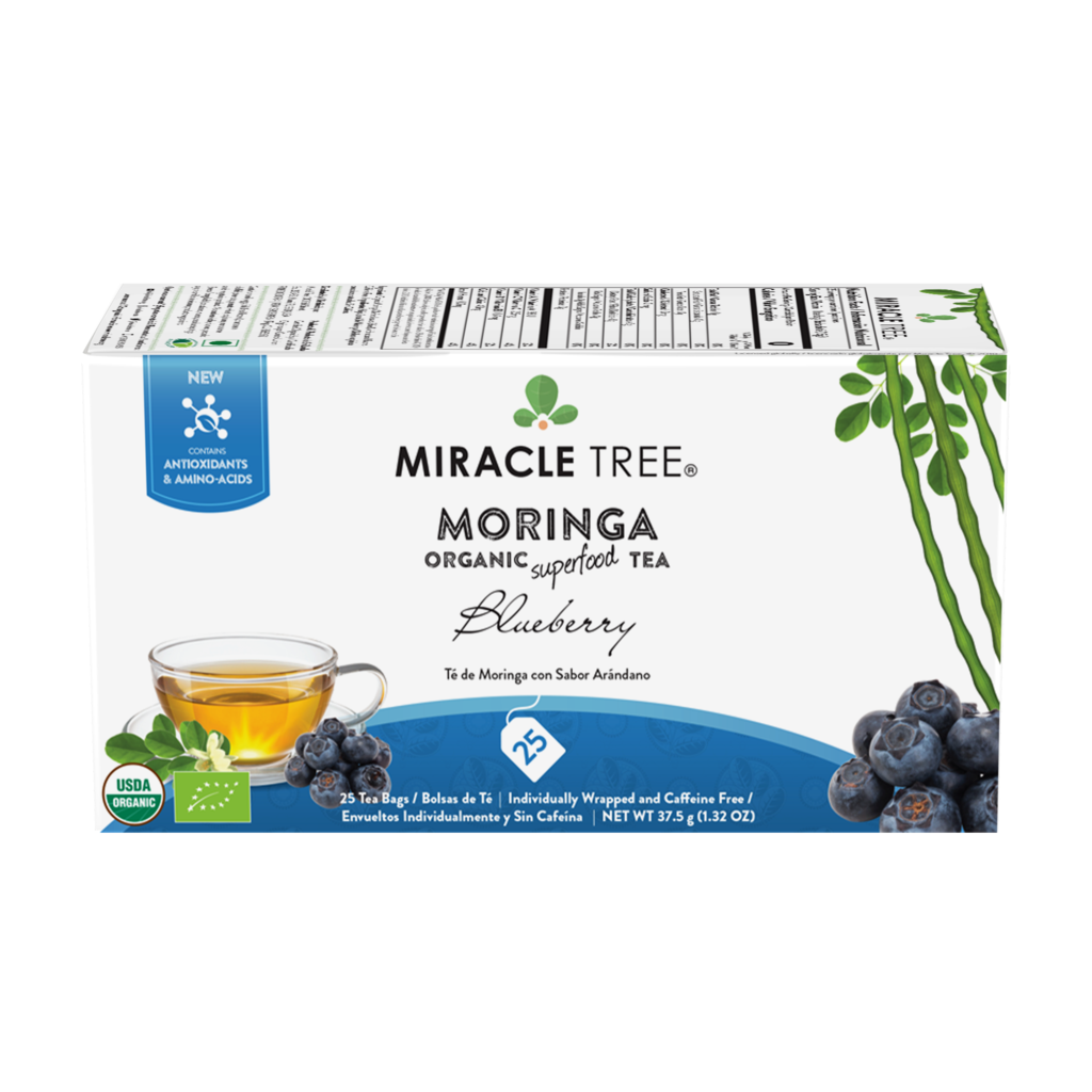 Té de moringa orgánico Miracle Tree, arándano