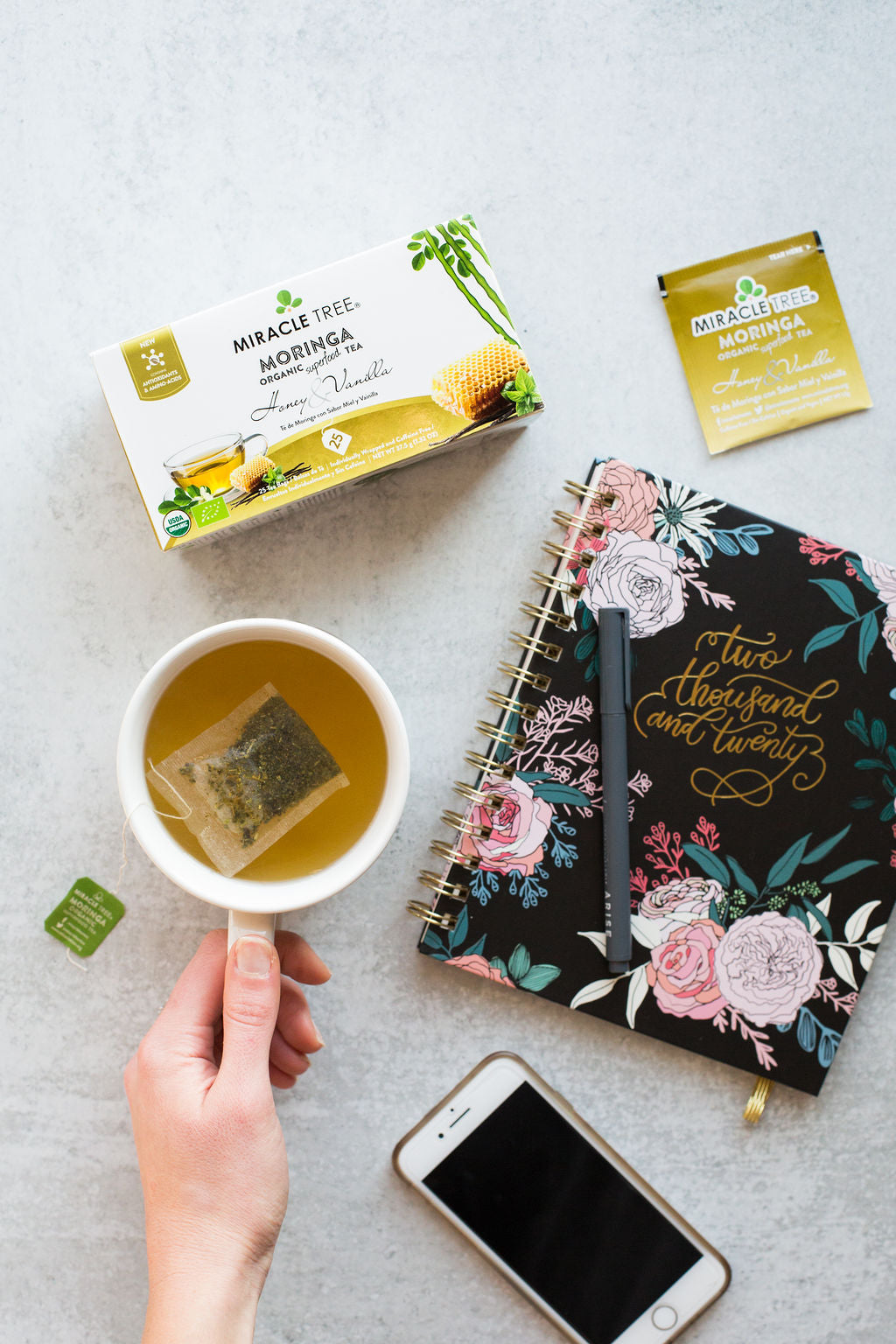 Miracle Tree's Organic Moringa Tea, Honey & Vanilla