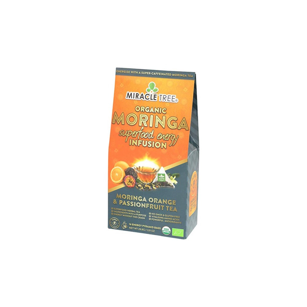 Miracle Tree's Moringa Energy Tea, Orange Passionfruit