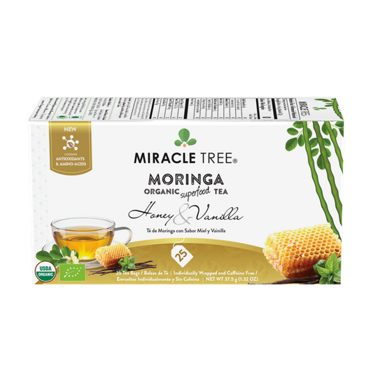 Miracle Tree's Organic Moringa Tea, Honey & Vanilla