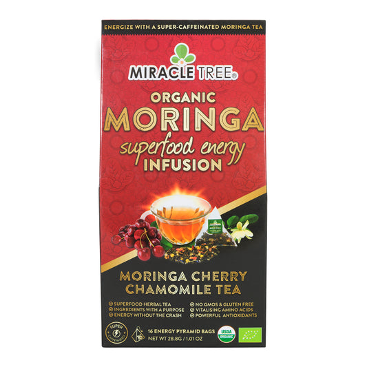 Miracle Tree's Moringa Energy Tea, Cherry Chamomile