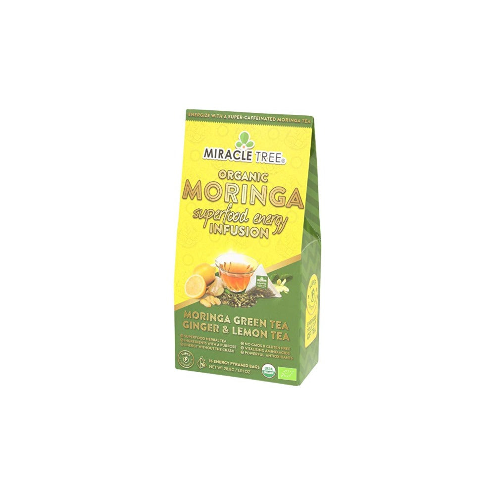 Miracle Tree's Moringa Energy Tea, Ginger Lemon